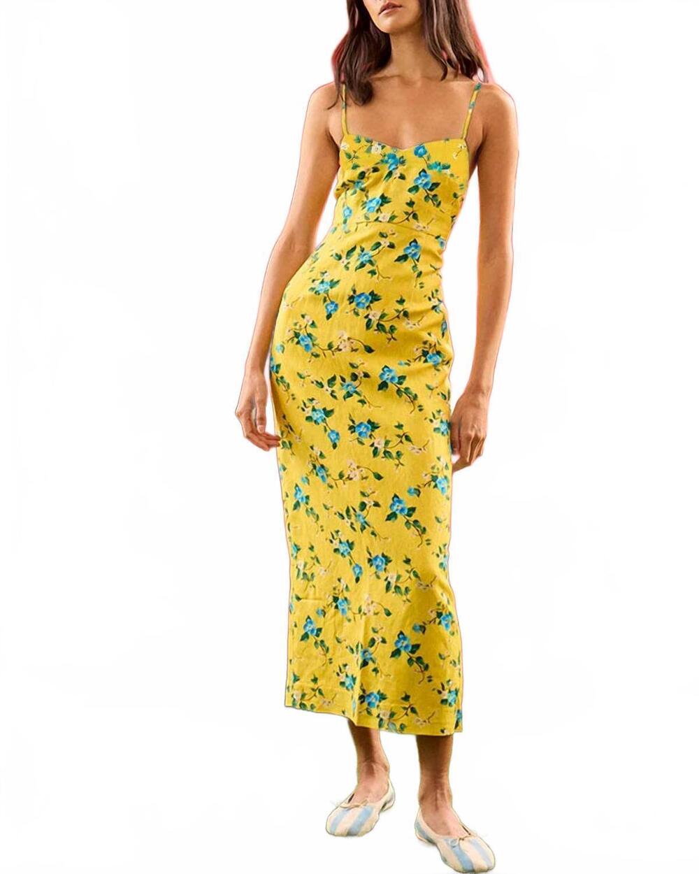 NEW HUNTER BELL amal midi dress in middleton meadow